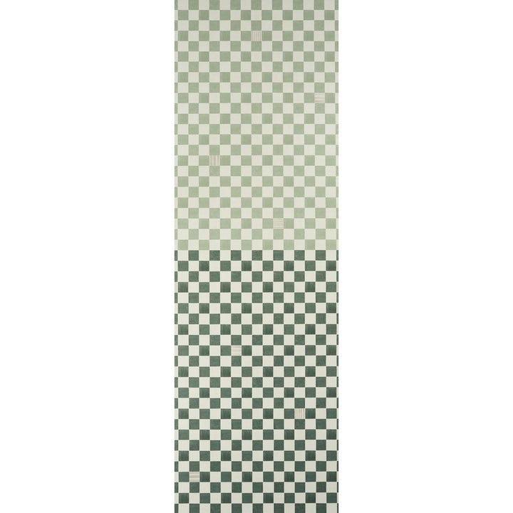 Gambit Panel Sage & Deep Green 5014262 by Schumacher Designer Wallpaper Backdrop 54.0" - Swanky Fabrics -