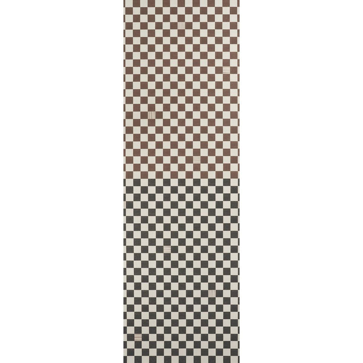 Gambit Panel Cocoa & Charcoal 5014263 by Schumacher Designer Wallpaper Backdrop 54.0" - Swanky Fabrics -