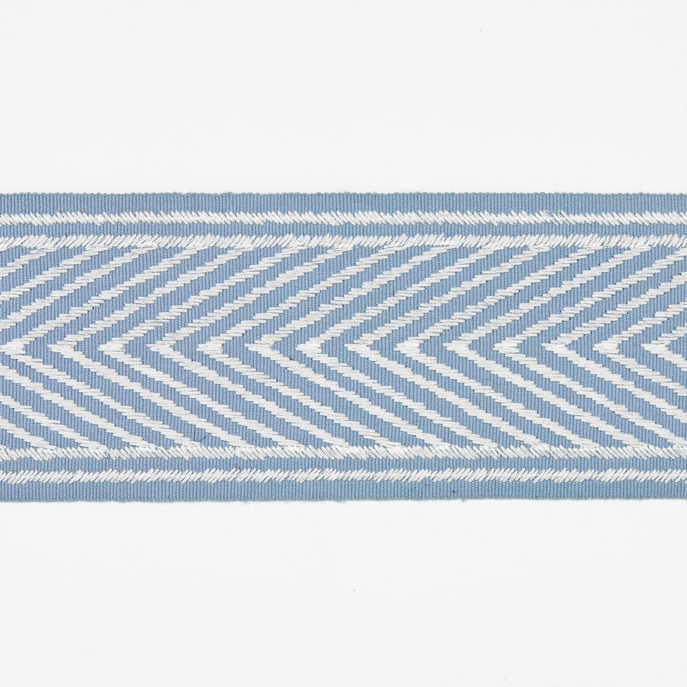 Nicholson Tape Sky 69966 by Schumacher Designer Trim Full Bloom 2.75" - Swanky Fabrics -