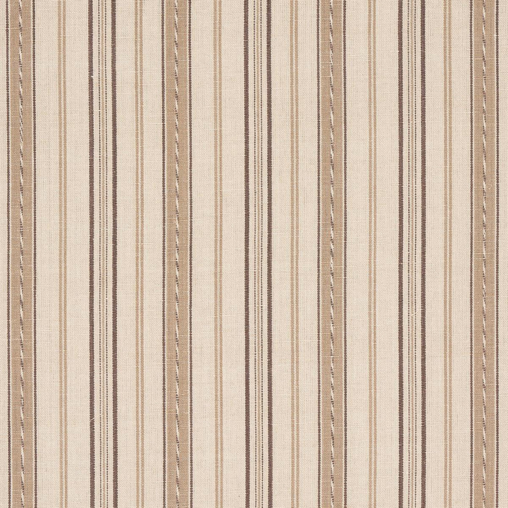 Lightfoot Stripe Coffee 81441 by Schumacher Designer Fabric Williamsburg 3.33" - Swanky Fabrics -