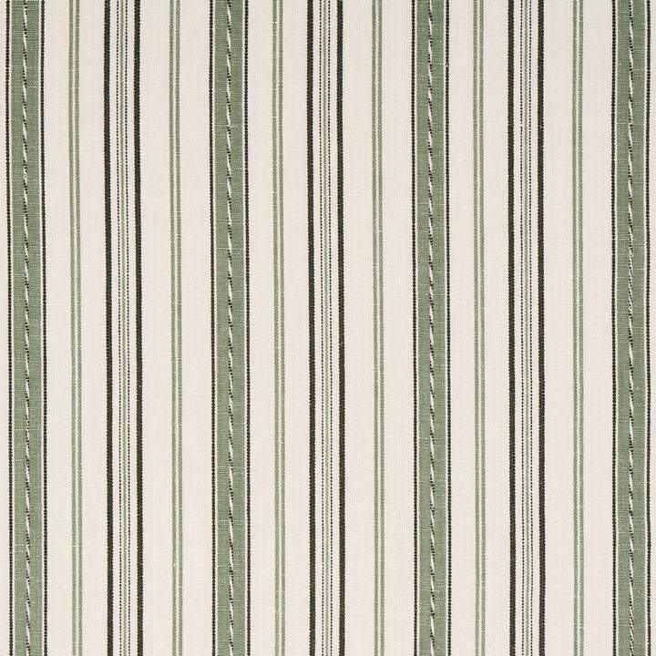 Lightfoot Stripe Moss 81442 by Schumacher Designer Fabric Williamsburg 3.33" - Swanky Fabrics -
