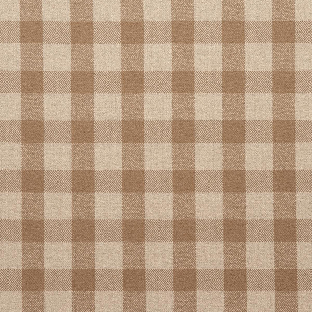 Galt Wool Check Coffee 81611 by Schumacher Designer Fabric A Country Life 3.5" - Swanky Fabrics -