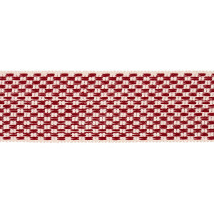Crawford Check Tape Wide Cornwallis Red 81641 by Schumacher Designer Trim