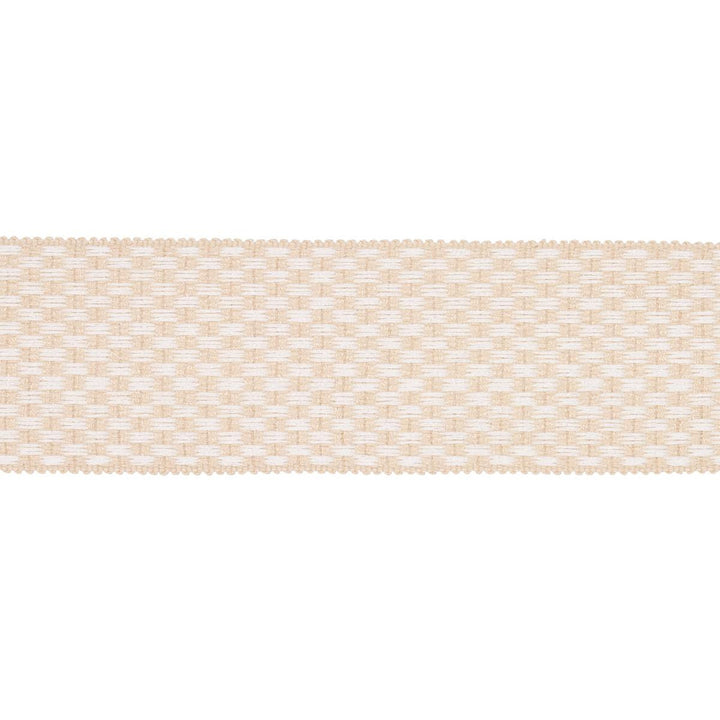 Crawford Check Tape Wide Coffee 81642 by Schumacher Designer Trim Williamsburg - Swanky Fabrics -