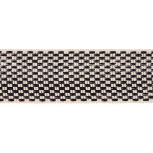 Crawford Check Tape Wide Basalt 81643 by Schumacher Designer Trim