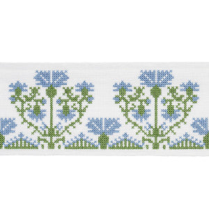 Custis Embroidered Tape Chesapeake 81661 by Schumacher Designer Trim
