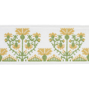 Custis Embroidered Tape Marigold 81663 by Schumacher Designer Trim