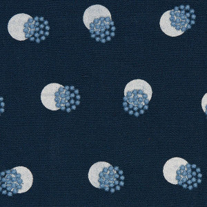 Taylor Embroidery Sky On Navy 81843 by Schumacher Designer Fabric