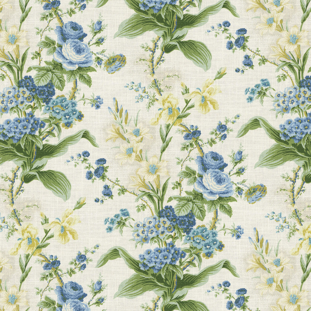 Lucinda Larkspur 682471 by WAVERLY Designer Fabric - 100% cotton Spain 57000 Horizontal: 27 and Vertical: 25.25 54  - Swanky Fabrics -