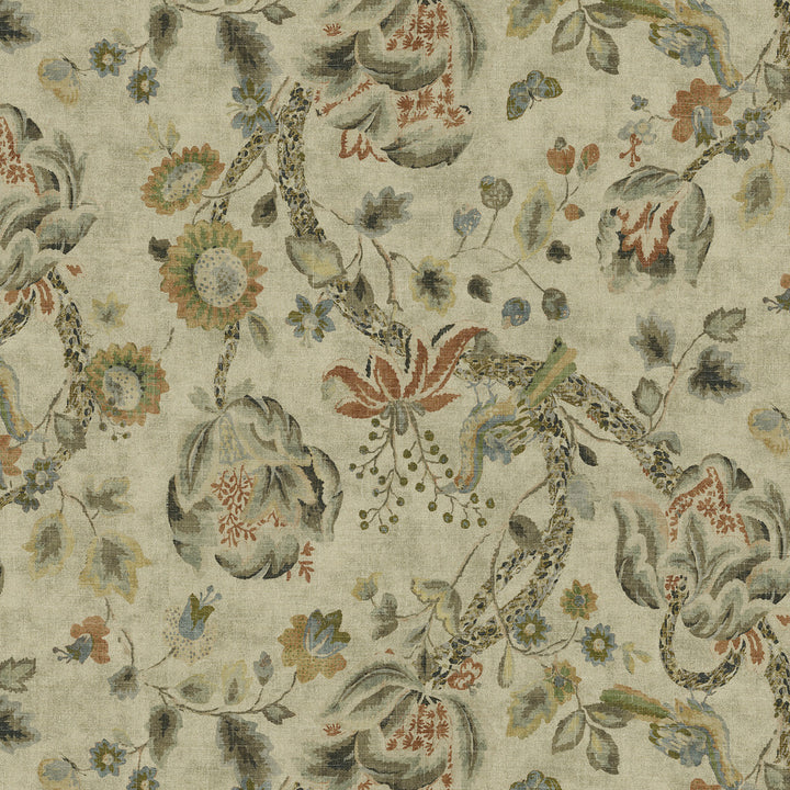 Adalet Chutney 682500 by WAVERLY Designer Fabric - 80% cotton, 20% linen China 51000 Horizontal: 27 and Vertical: 25.25 54  - Swanky Fabrics -