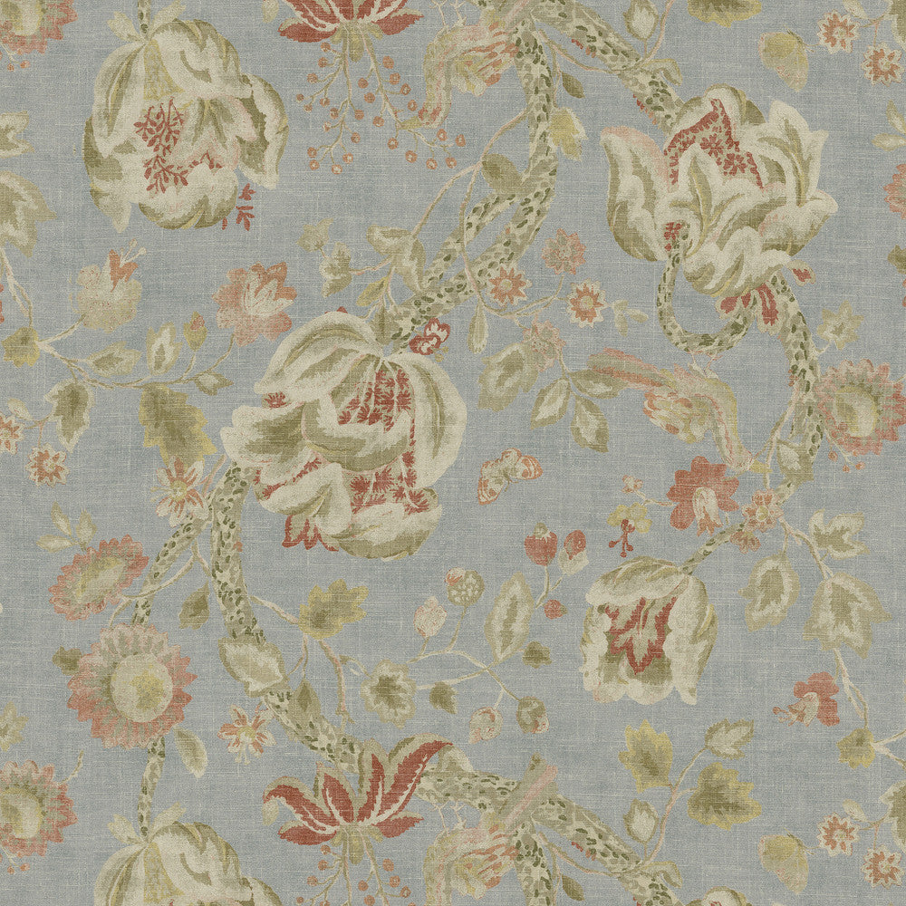 Adalet Chambray 682502 by WAVERLY Designer Fabric - 80% cotton, 20% linen China 51000 Horizontal: 27 and Vertical: 25.25 54  - Swanky Fabrics -