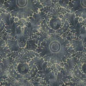 Damask Sarong Indigo 682530 By Waverly Designer Fabric