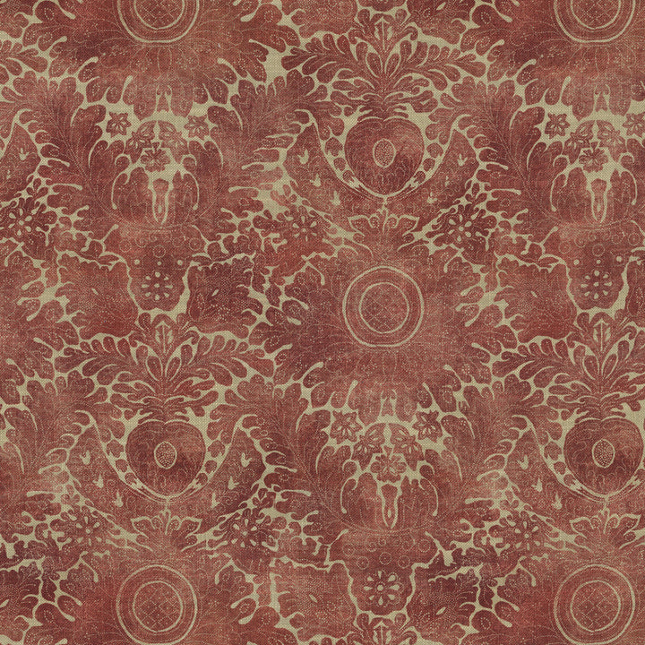 Damask Sarong Poppy 682533 by WAVERLY Designer Fabric - 75% cotton, 25% linen Pakistan 15000 Horizontal: 18 and Vertical: 25.25 54  - Swanky Fabrics -