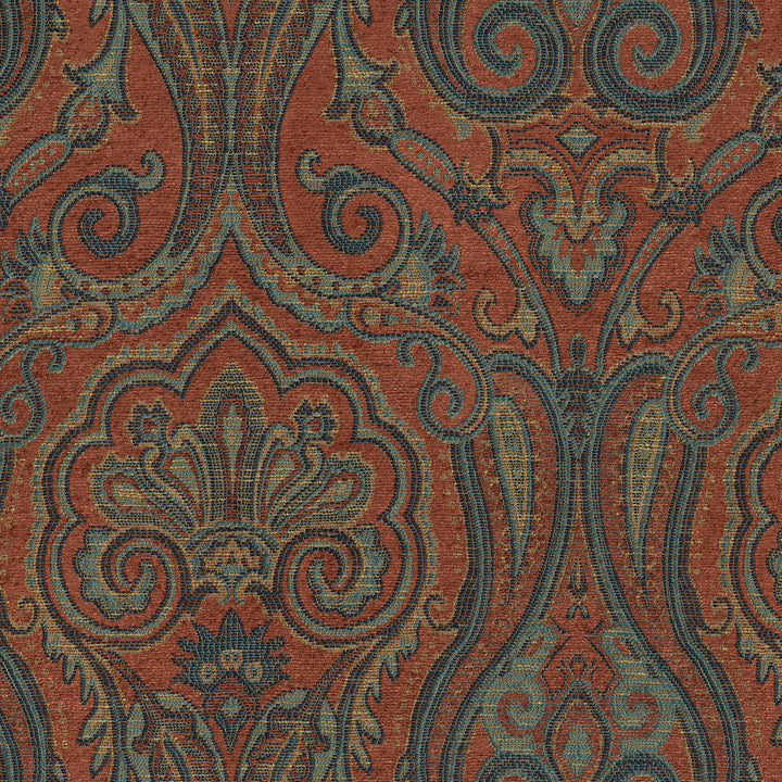 Clubroom Paisley Majesty 682540 by WAVERLY Designer Fabric - 71% polyester, 28% rayon China 15000 Horizontal: 14.25 and Vertical: 15 54  - Swanky Fabrics -