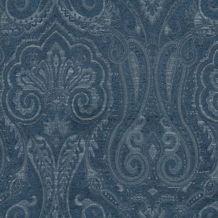 Clubroom Paisley Prussian 682541 by WAVERLY Designer Fabric - 71% polyester, 28% rayon China 15000 Horizontal: 14.25 and Vertical: 15 54  - Swanky Fabrics -