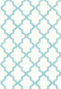 Tangier Embroidery Caribbean 68342 by Schumacher Designer Fabric