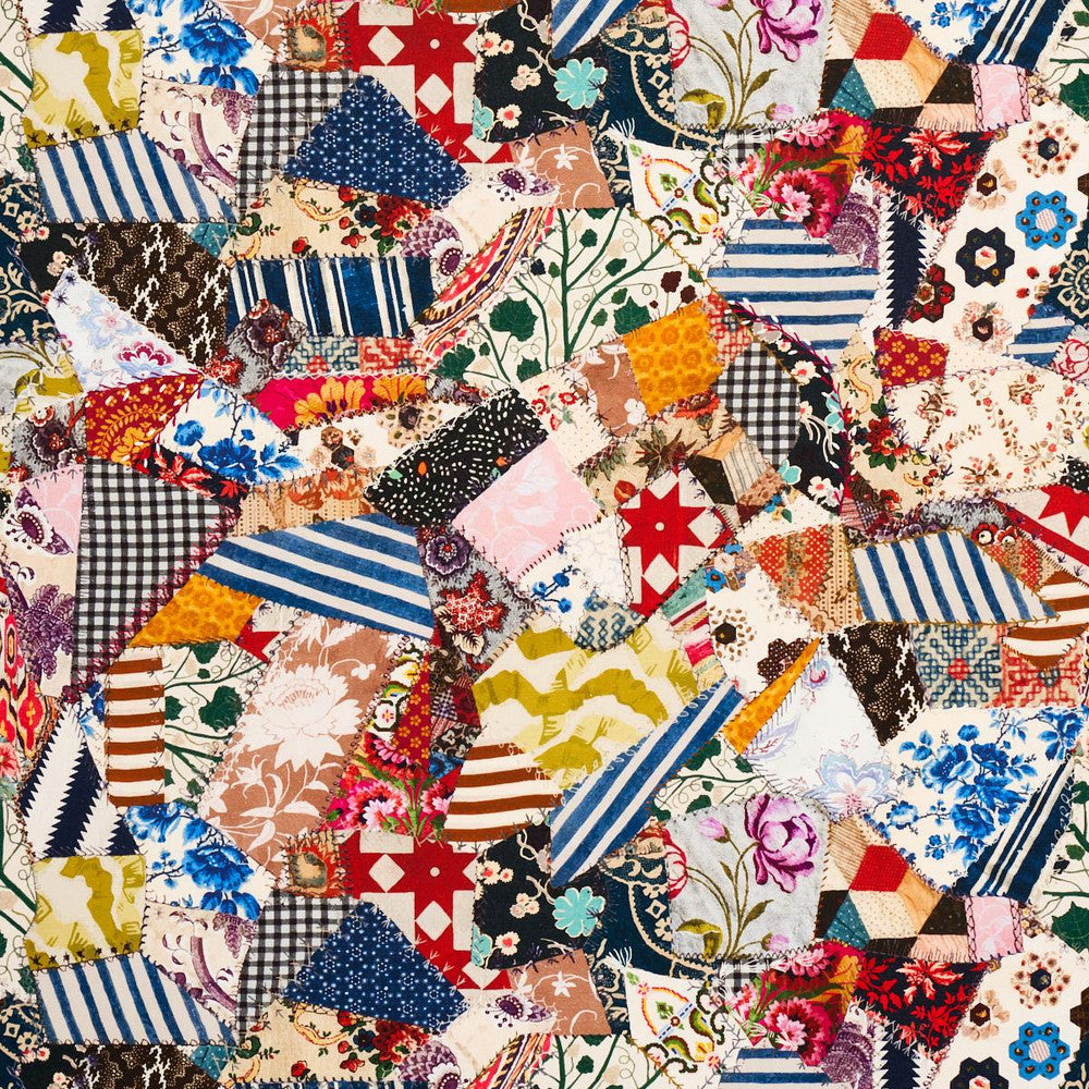 Hotch Potch Crazy Quilt Document 180650 by Schumacher Designer Fabric Johnson Hartig 54.0" - Swanky Fabrics -