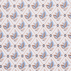 Basile Trellis Delft & Sepia 5014232 by Schumacher Designer Wallpaper