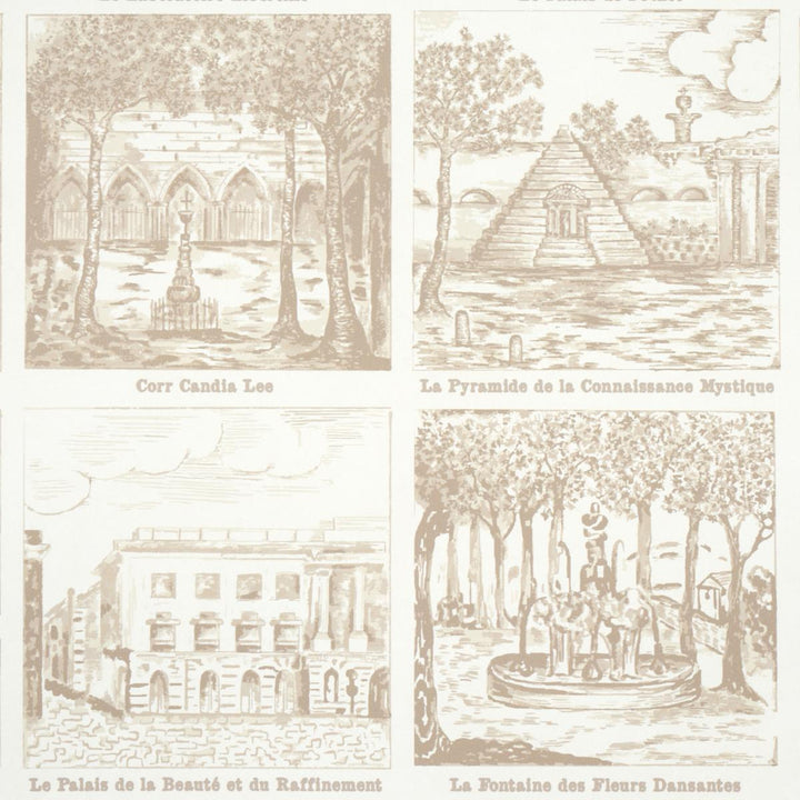 Architecturra Ivory 5014271 by Schumacher Designer Wallpaper Johnson Hartig 25.5" - Swanky Fabrics -