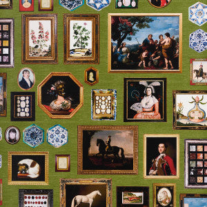 Le Grand Tour English Green 5014292 by Schumacher Designer Wallpaper