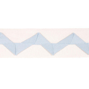 Lazare Appliqu Tape Sky On Ivory 82240 by Schumacher Designer Trim