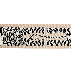 Le Tigre Embroidered Neutral 82510 by Schumacher Designer Trim