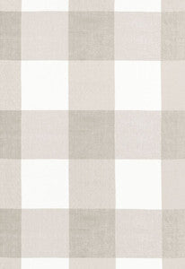 Key Largo Check Zinc 68372 by Schumacher Designer Fabric