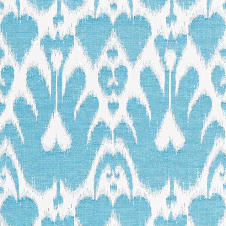 Lela Cotton Ikat Caribbean 68581 by Schumacher Designer Fabric CLASSIC WOVENS NBK COTTON 100% ITALY MARTINDALE 8,000 </p><p>Repeat: Horizontal: 13 3/4" (35CM) and Vertical: 21 3/4" (55CM) 55 - Swanky Fabrics -