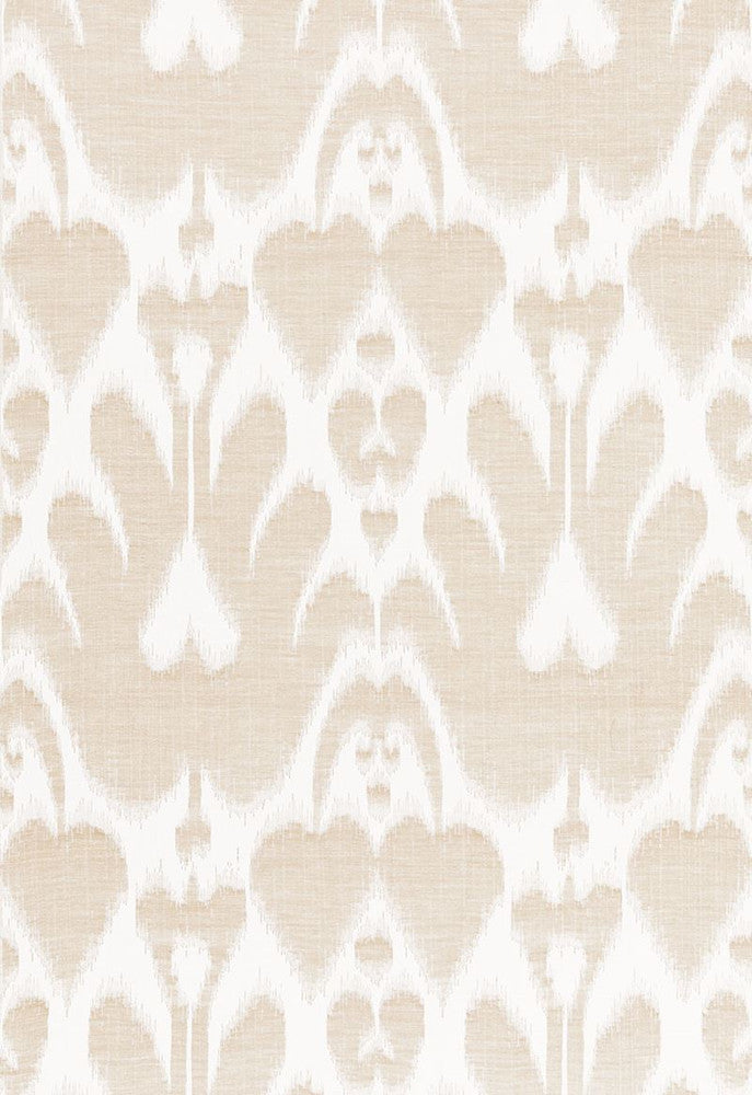 Lela Cotton Ikat Sand 68582 by Schumacher Designer Fabric COLLECTION-NAME-TBA-68580 100% Cotton Martindale 8,000 Horizontal: 13.75 and Vertical: 21.75 55 - Swanky Fabrics -