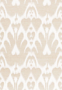 Lela Cotton Ikat Sand 68582 by Schumacher Designer Fabric