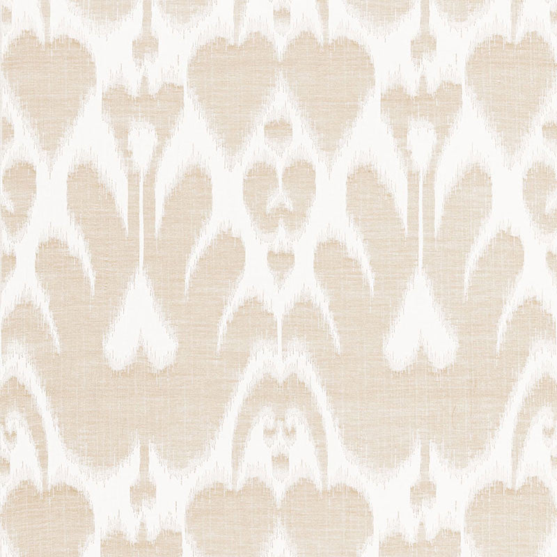 Lela Cotton Ikat Sand 68582 by Schumacher Designer Fabric IKAT COLLECTION COTTON 100% ITALY MARTINDALE 8,000 </p><p>Repeat: Horizontal: 13 3/4" (35CM) and Vertical: 21 3/4" (55CM) 55 - Swanky Fabrics -