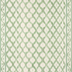 Santa Monica Ikat Leaf Green 176504 by Schumacher Designer Fabric