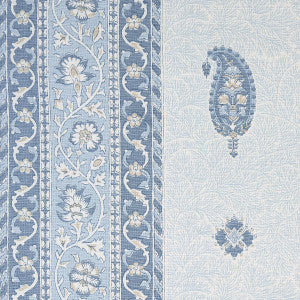 Ojai Paisley China Blue 177615 by Schumacher Designer Fabric