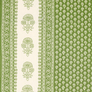 Hyacinth Indoor/Outdoor Leaf Green 180731 by Schumacher Designer Fabric