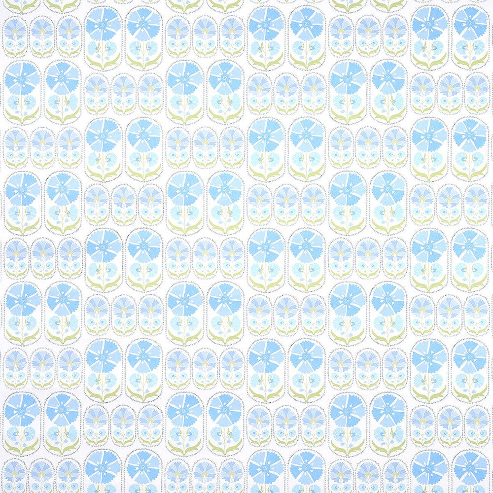 Anjuna Floral Sky 5014110 by Schumacher Designer Wallpaper Bohemia 27.0" - Swanky Fabrics -