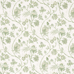 Chinoiserie Vine Leaf Green 5014351 by Schumacher Designer Wallpaper