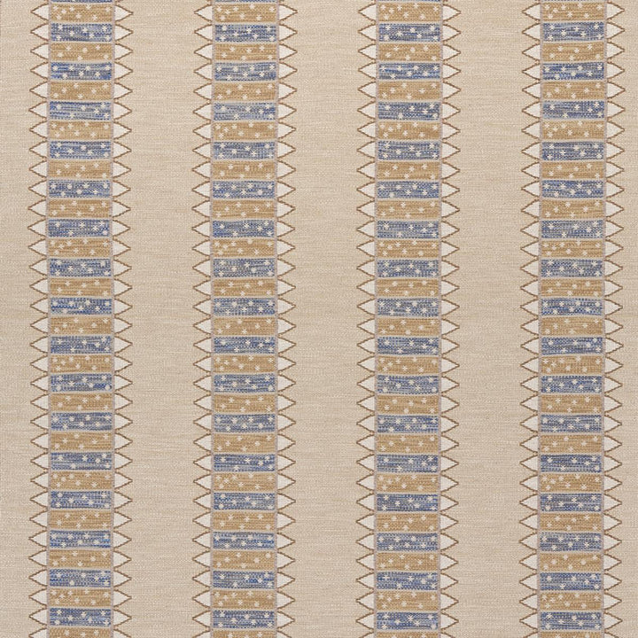 Noor Kilim Stripe Ochre 81980 by Schumacher Designer Fabric Uncommon Threads 14.17" - Swanky Fabrics -