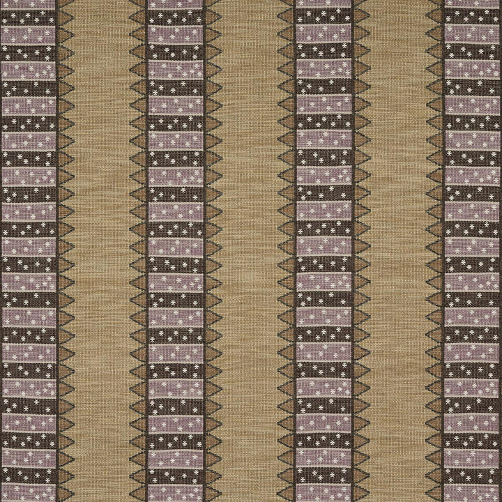 Noor Kilim Stripe Aubergine 81981 by Schumacher Designer Fabric Uncommon Threads 14.17" - Swanky Fabrics -