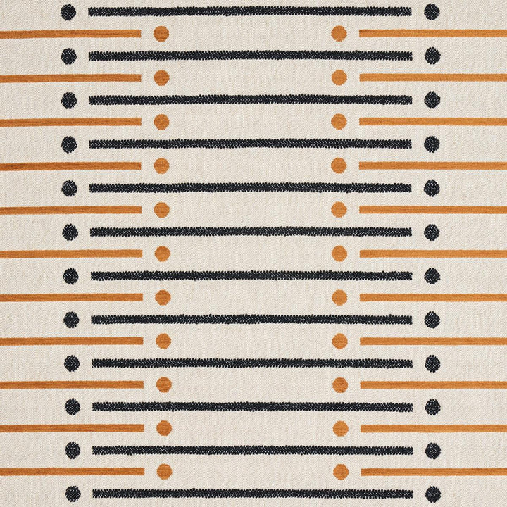 Serapo Rustic Weave Carbon & Ochre 82001 by Schumacher Designer Fabric Uncommon Threads 18.33" - Swanky Fabrics -