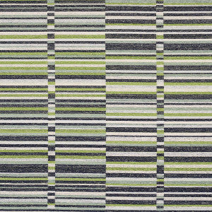 Tierra Stripe Green & Blue 82011 by Schumacher Designer Fabric