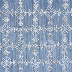 Kalindi Embroidery Denim 82080 by Schumacher Designer Fabric