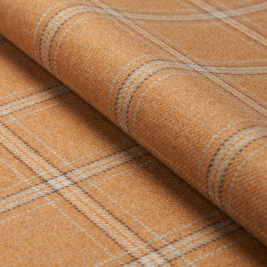Blackburn Merino Plaid Camel 82341 by Schumacher Designer Fabric
