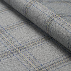 Blackburn Merino Plaid Grey 82342 by Schumacher Designer Fabric