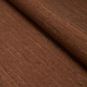 Atlas Wool Texture Dark Copper 82361 by Schumacher Designer Fabric