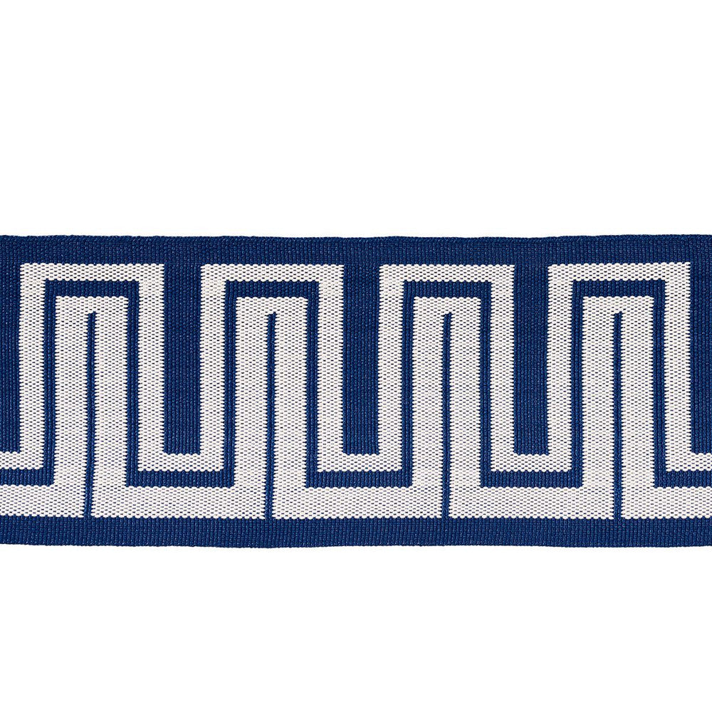 Zeus Indoor/Outdoor Tape Navy 82443 by Schumacher Designer Trim Mary Mcdonald 1.75" - Swanky Fabrics -