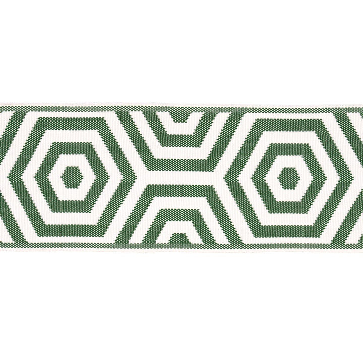 Bees Knees Indoor/Outdoor Tape Green 82451 by Schumacher Designer Trim Mary Mcdonald 5.0" - Swanky Fabrics -