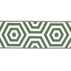 Bees Knees Indoor/Outdoor Tape Green 82451 by Schumacher Designer Trim