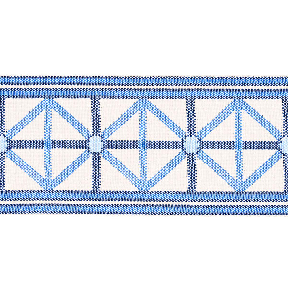 Napoleon Indoor/Outdoor Tape Ocean 82460 by Schumacher Designer Trim Mary Mcdonald 2.0" - Swanky Fabrics -