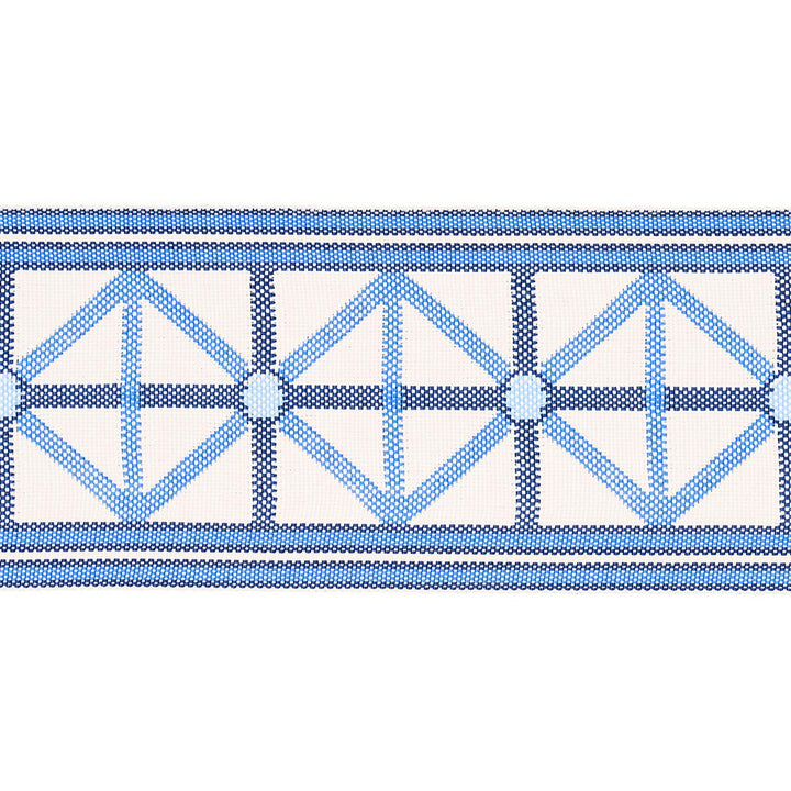 Napoleon Indoor/Outdoor Tape Ocean 82460 by Schumacher Designer Trim Mary Mcdonald 2.0" - Swanky Fabrics -