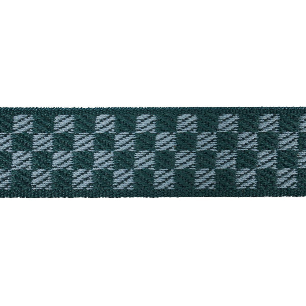 Zee Tape Narrow Teal 82492 by Schumacher Designer Trim Charlap Hyman & Herrero - Swanky Fabrics -